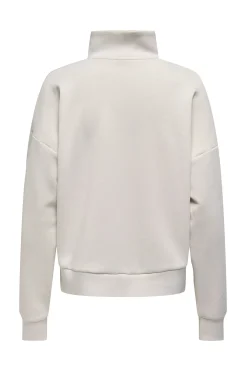 Sudadera zip cuello alto