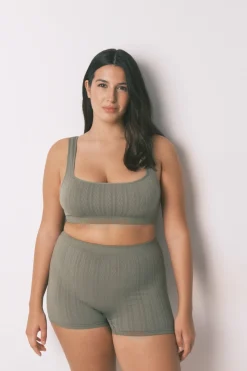 Sujetador top seamless tricot verde