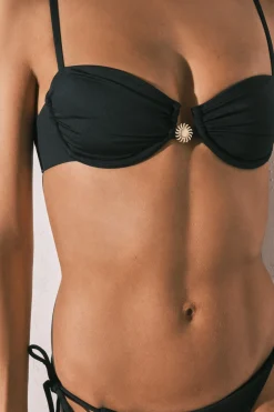 Top bikini balconette negro