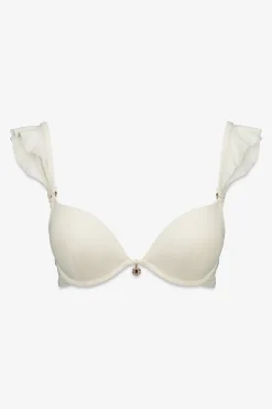 Top bikini push up aro volante blanco