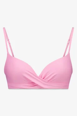 Top bikini push up cruzado rosa