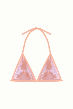 Top bikini triangular metalizado