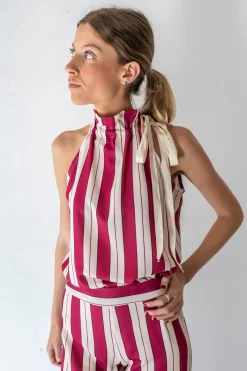 Top halter anudado