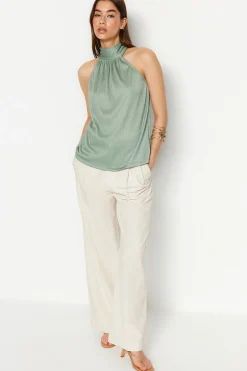 Top satinado halter