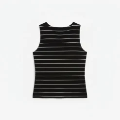 Top sin mangas cuello redondo algod&oacute;n