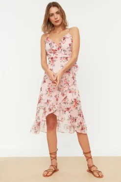 Vestido asim&eacute;trico midi