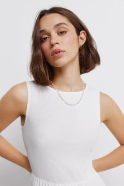 Vestido bimateria