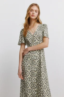 Vestido camisero estampado