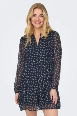 Vestido corto de gasa