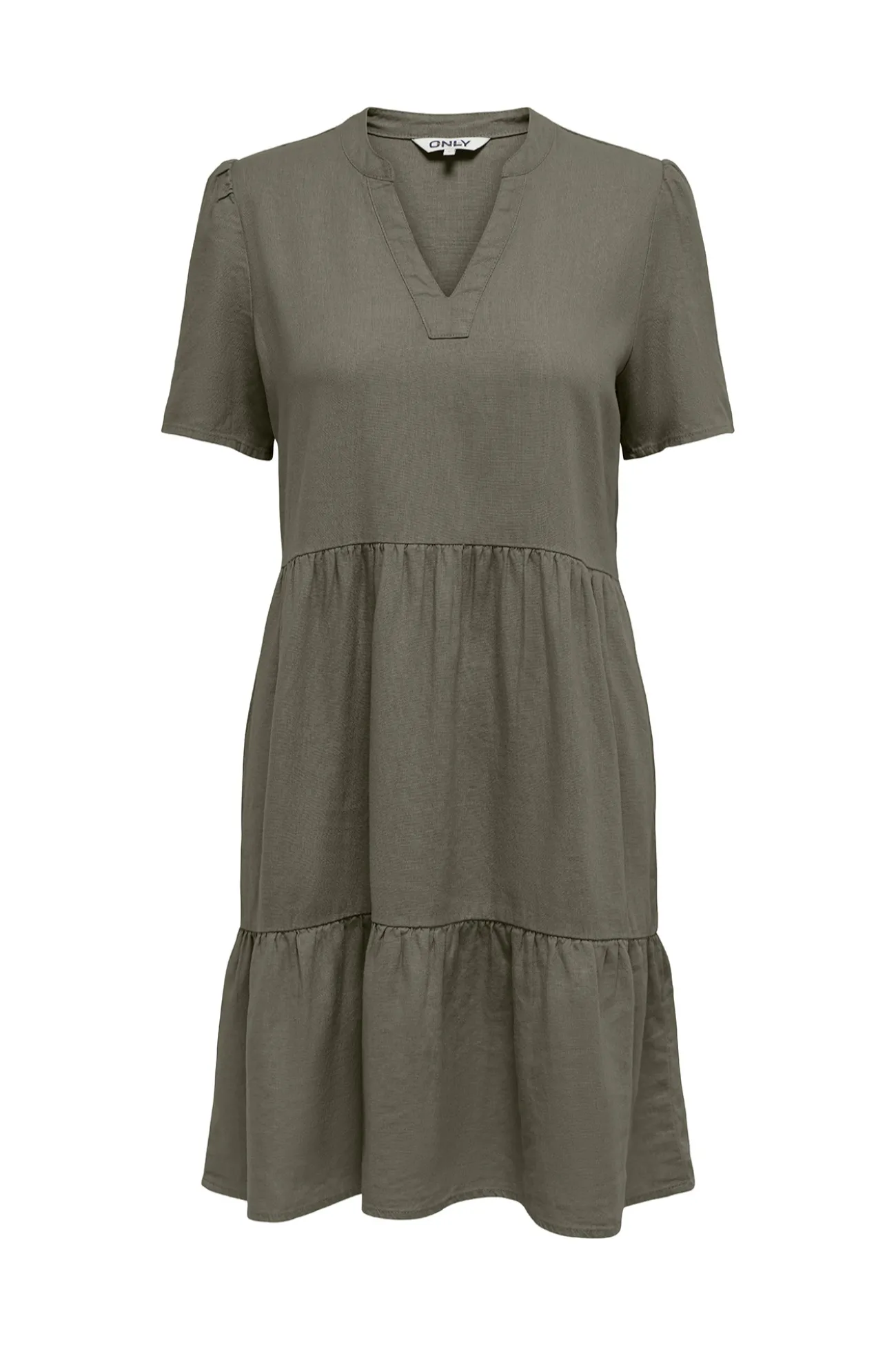 Vestido corto de lino