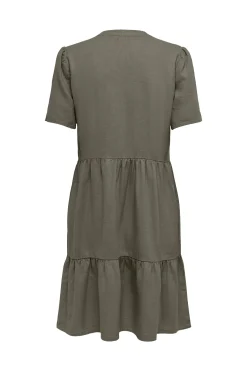 Vestido corto de lino