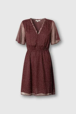 Vestido corto de manga corta