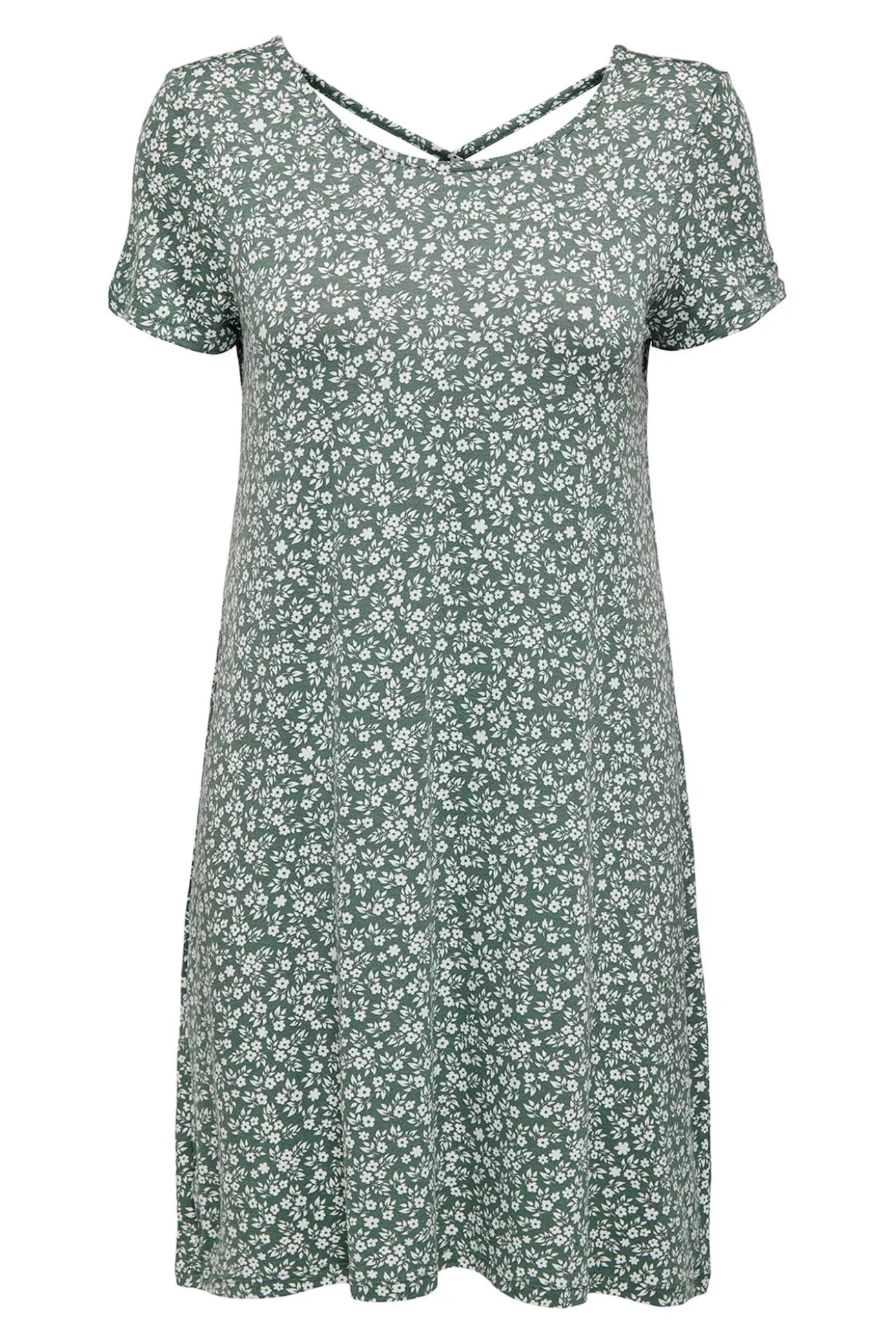 Vestido corto manga corta