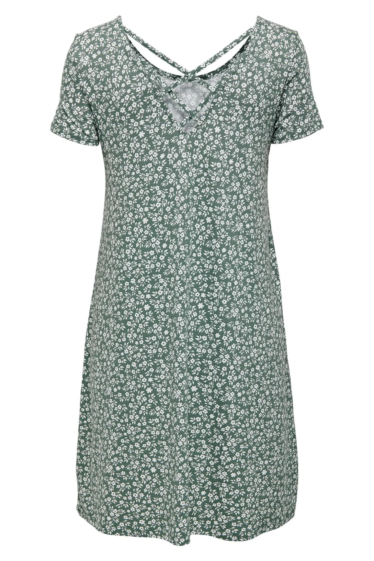 Vestido corto manga corta