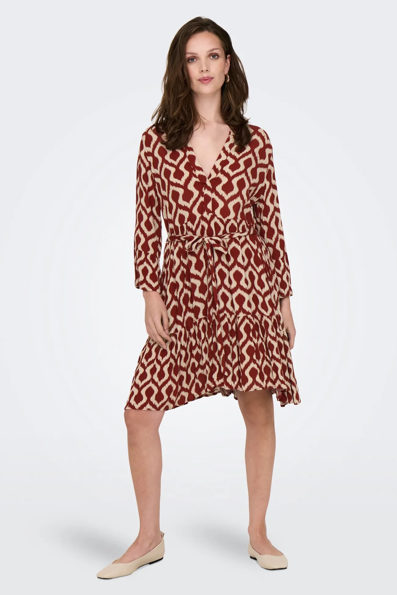 Vestido corto manga francesa