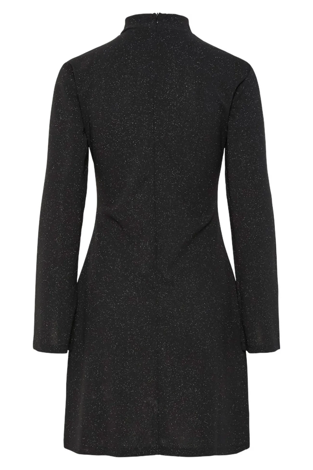 Vestido corto manga larga lurex