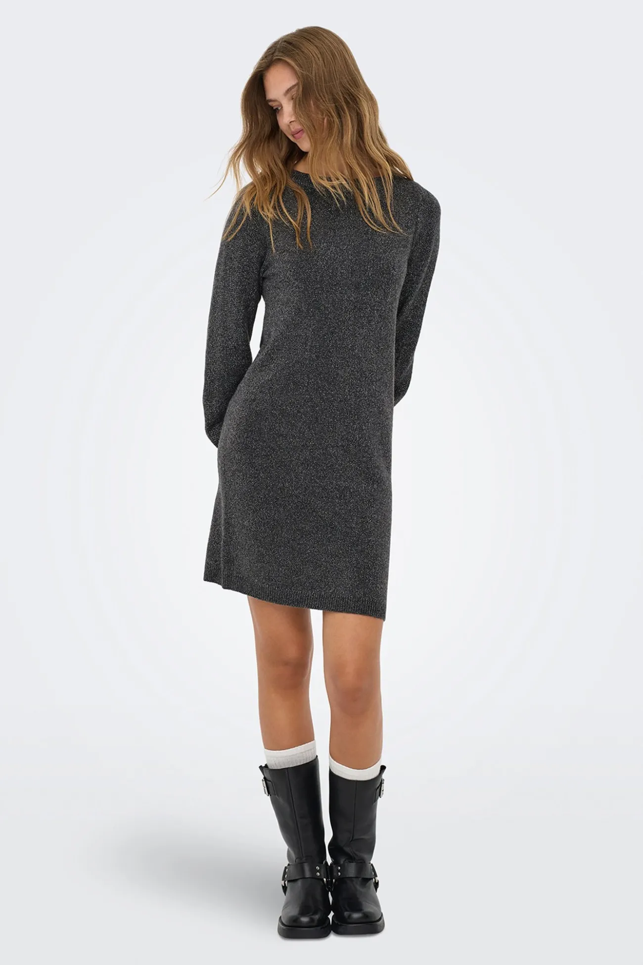 Vestido corto punto lurex