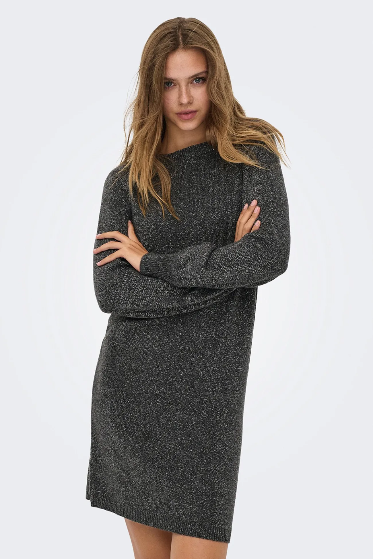 Vestido corto punto lurex