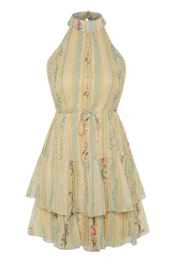 Vestido estampado lazo