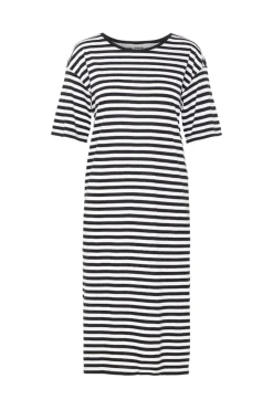 Vestido estilo camiseta midi de manga corta
