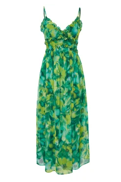 Vestido largo estampado