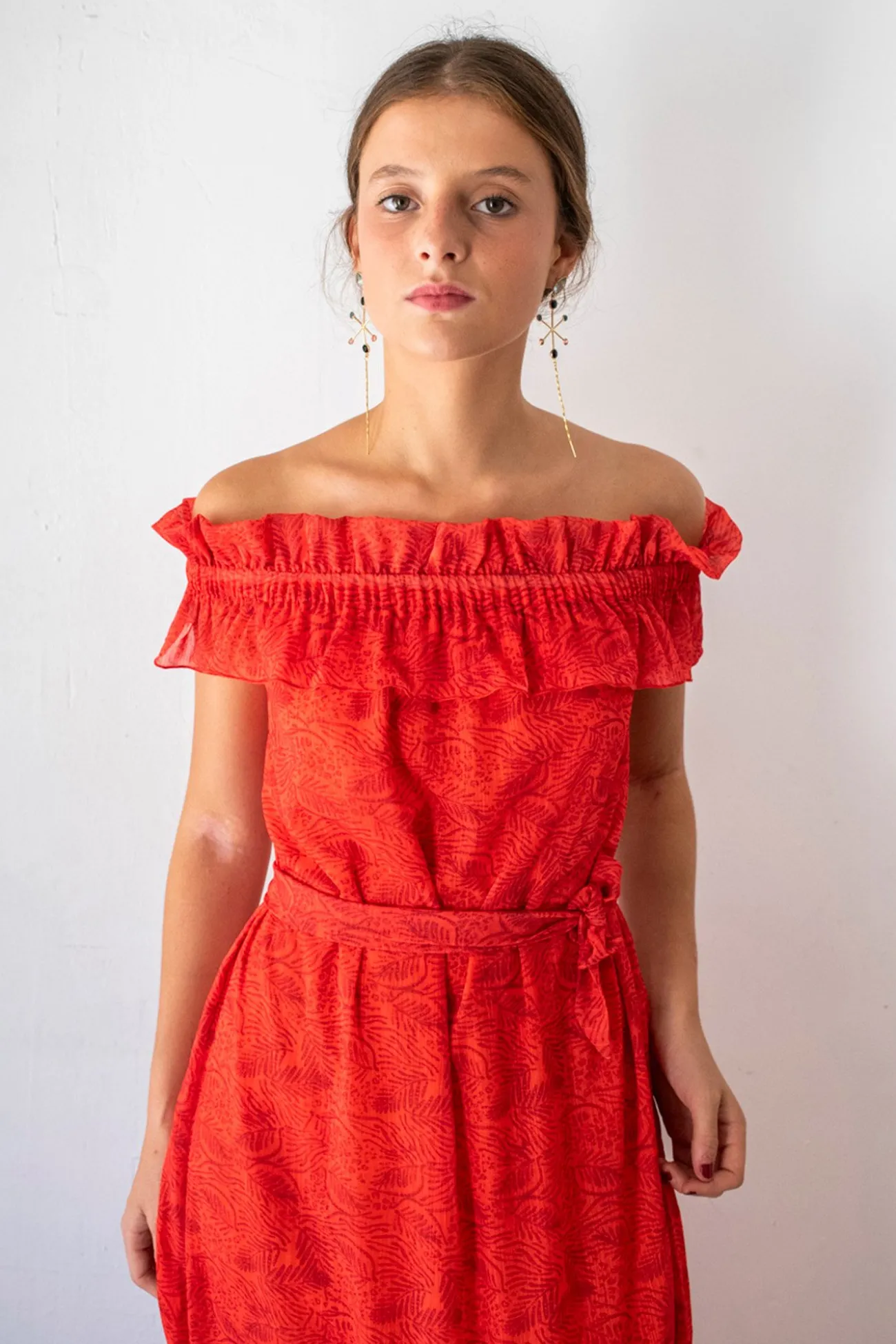 Vestido largo midi