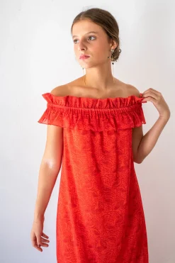 Vestido largo midi