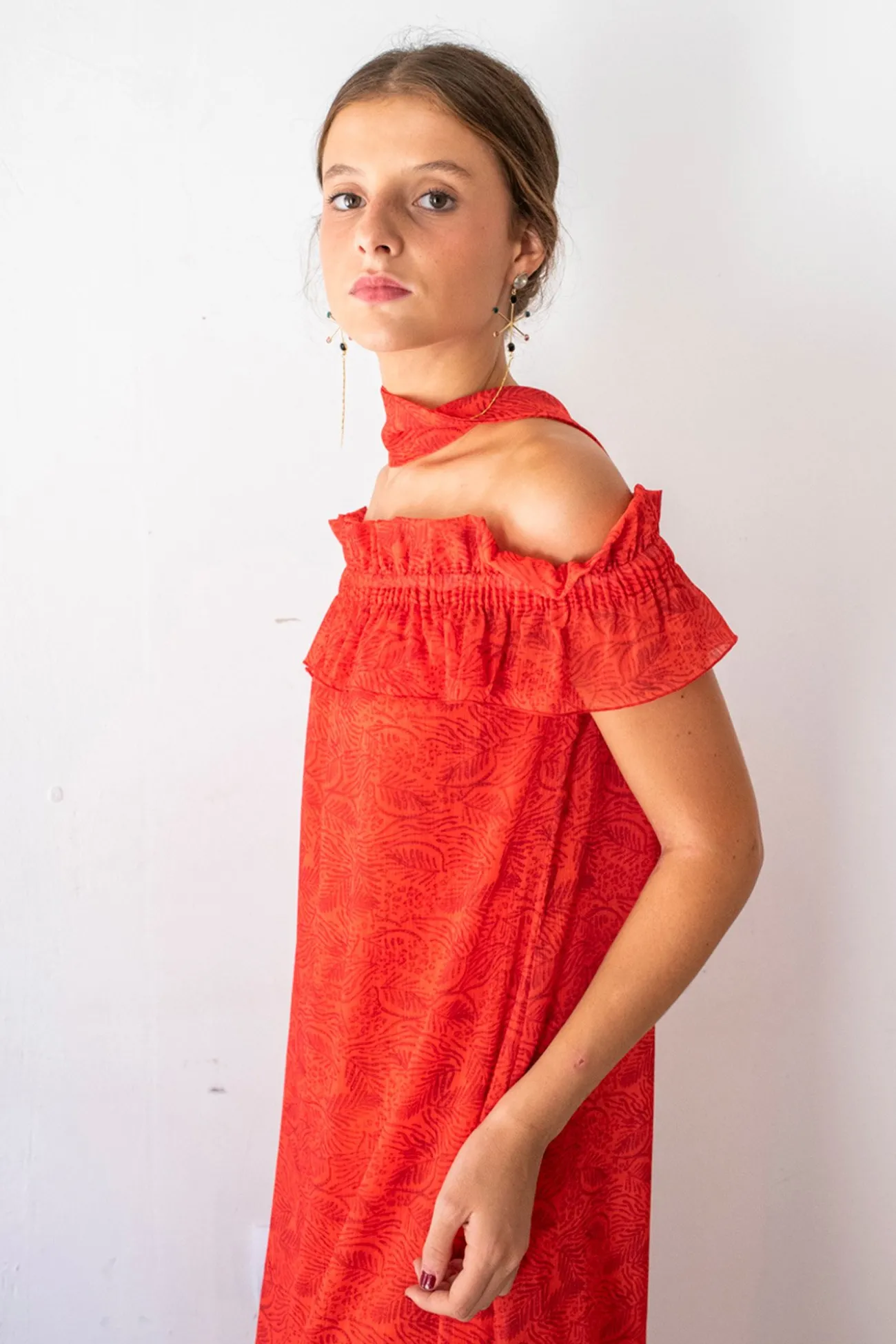 Vestido largo midi
