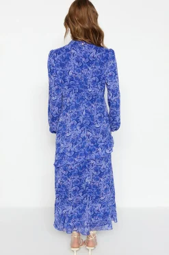 Vestido maxi manga larga