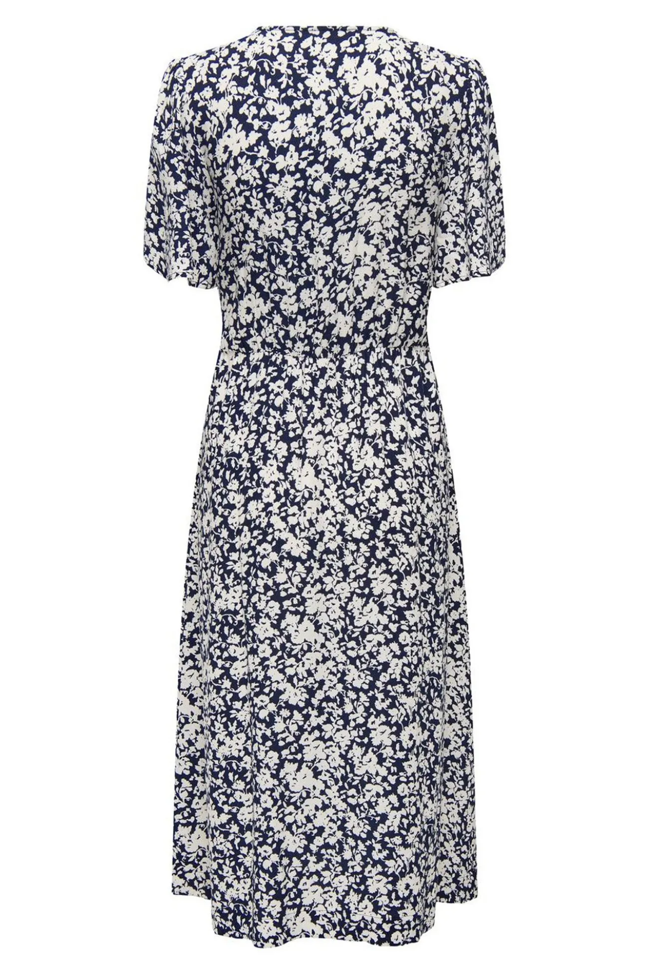 Vestido midi manga corta
