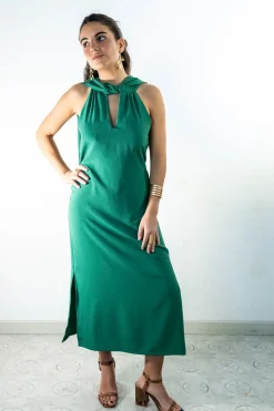Vestido midi recto