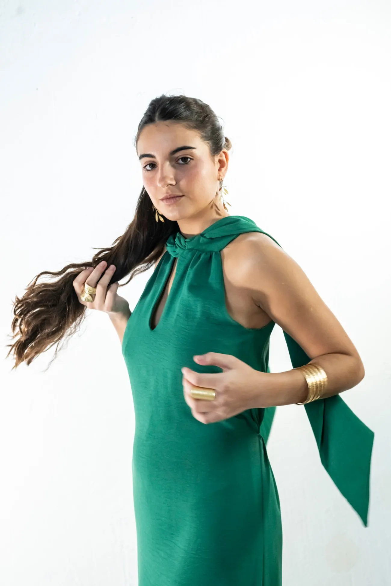 Vestido midi recto
