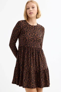 Vestido Mini Manga Larga