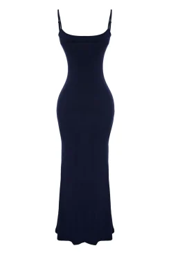 Vestido tubo de punto largo