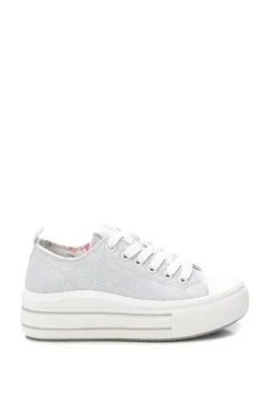 Zapatilla de lona metalizada