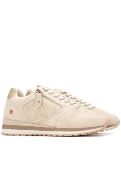 Zapatilla se&ntilde;ora troquelado cremallera