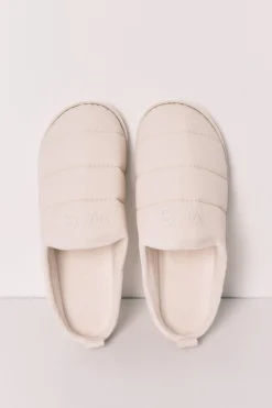 Zapatillas casa acolchadas blanco