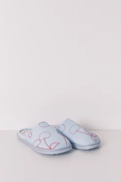 Zapatillas casa azul cerezas