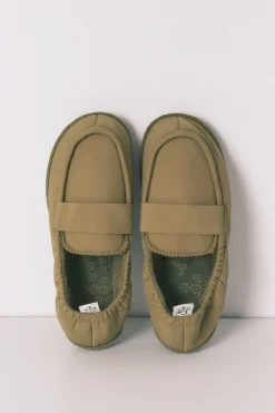 Zapatillas casa mocasín verde