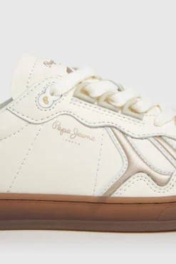 Zapatillas Piel Con Detalles En Ante