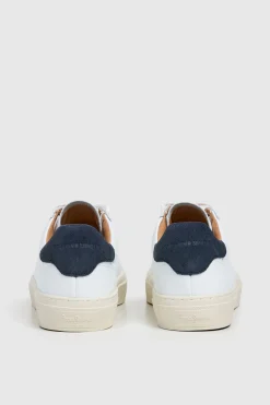 Zapatillas Piel Con Detalles En Ante